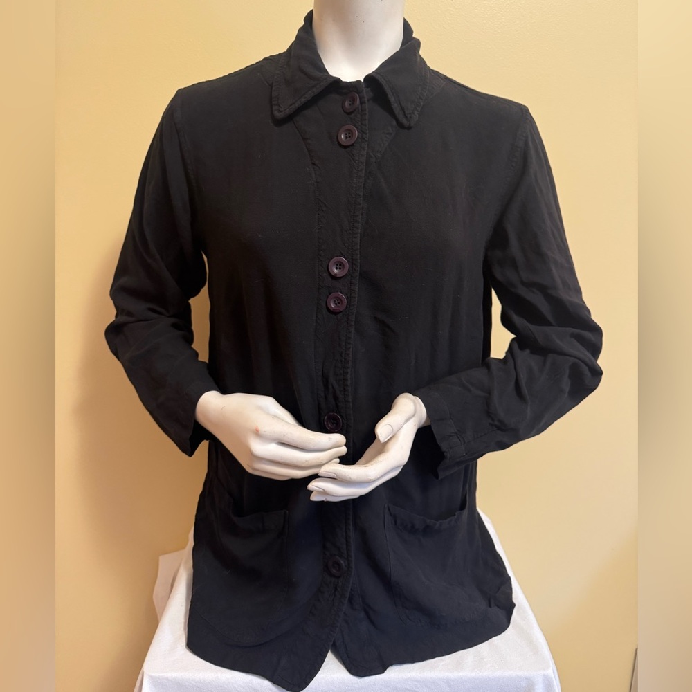 Chico’s Women's Lightweight Black Button-Up Jacket Size 0